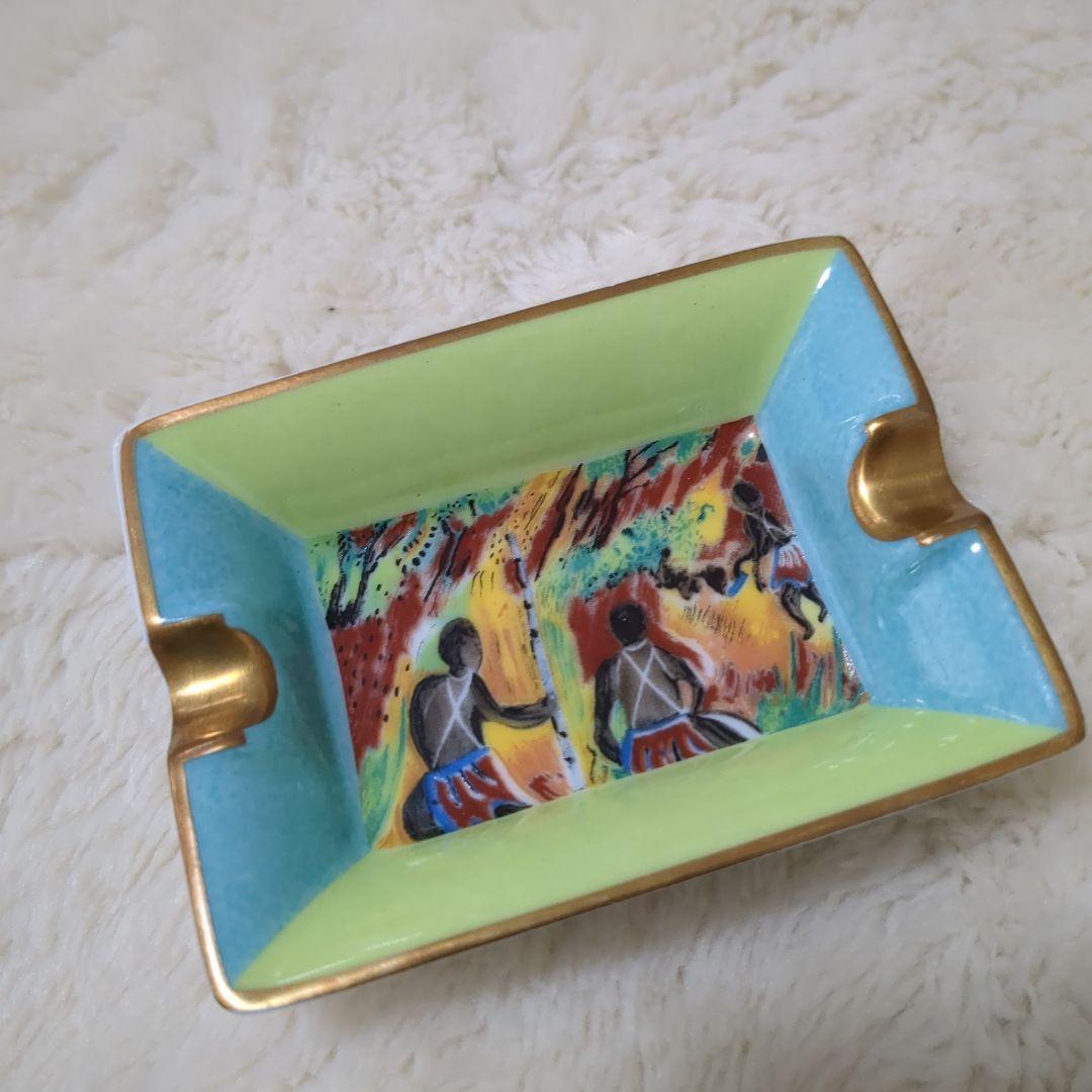 【希少品！美品】HERMES エルメス アフリカ民族 ミニ灰皿 アッシュトレイ