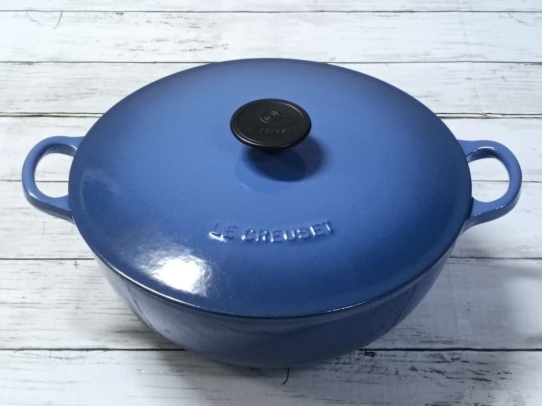 ルクルーゼ マルミット 両手鍋 26cm 青　LE CREUSET