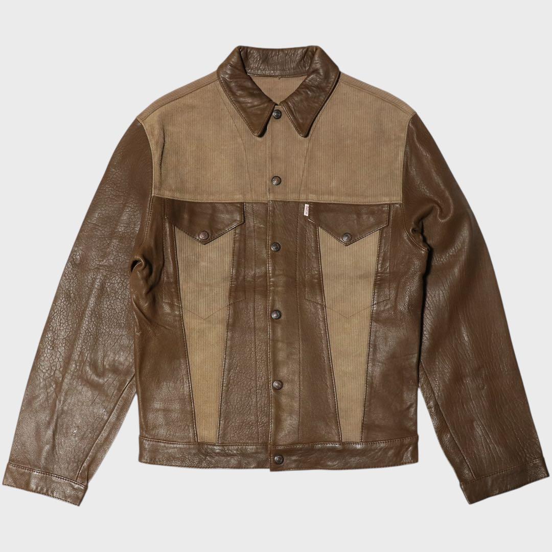 初期★WAREHOUSE★50s 3rd レザージャケット★トラッカージャケット