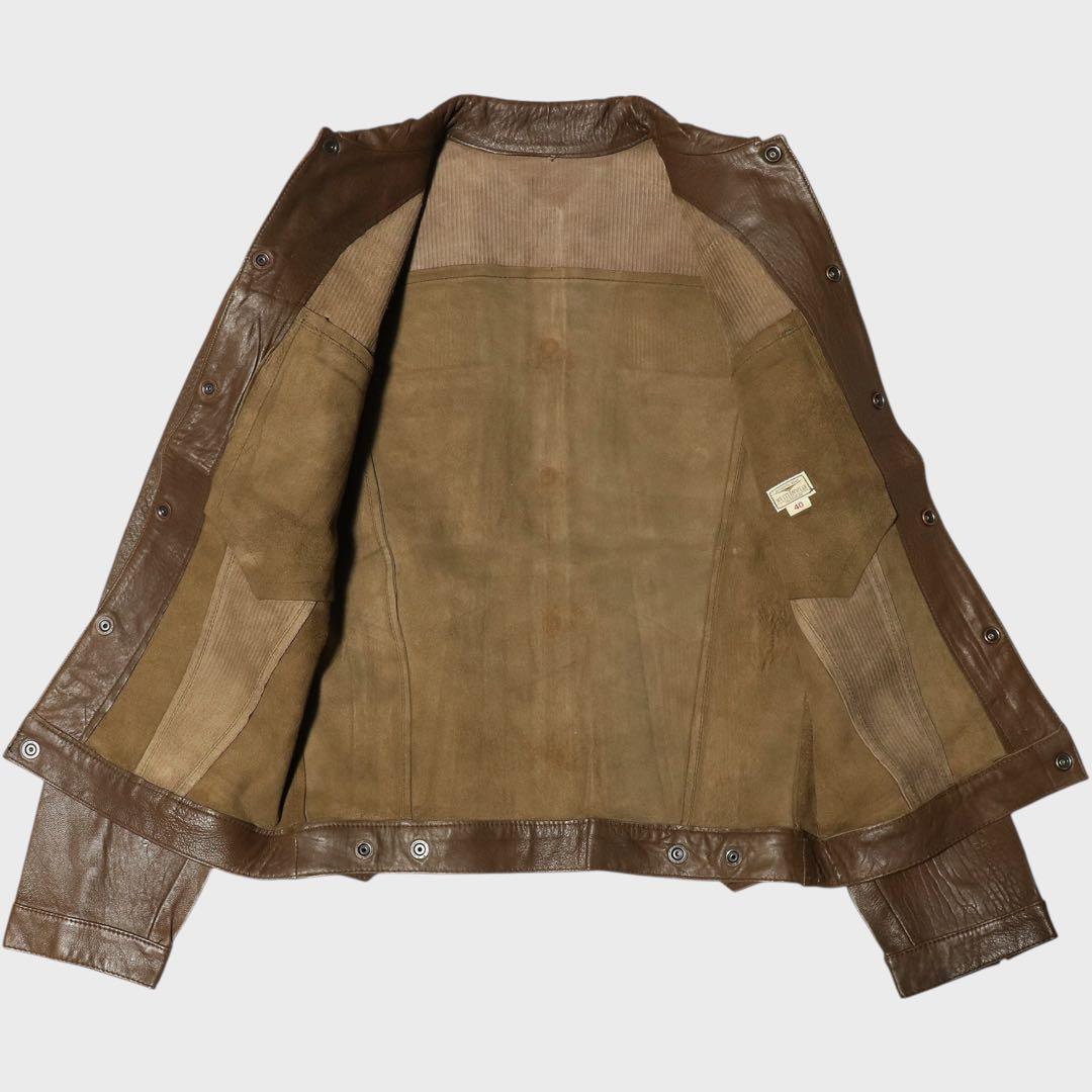 初期★WAREHOUSE★50s 3rd レザージャケット★トラッカージャケット