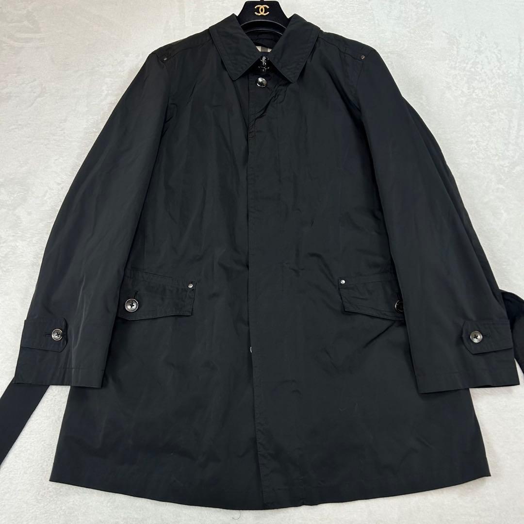 J488 XL バーバリーロンドン ダウンライナー付 ベルト付 コート メンズ