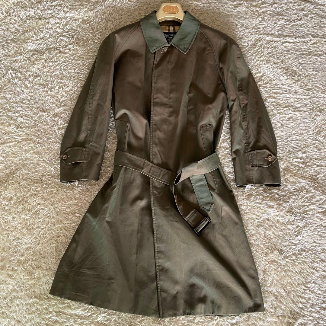 美品✨バーバリー ベルト付きトレンチコート ノバチェック 玉虫 165-90