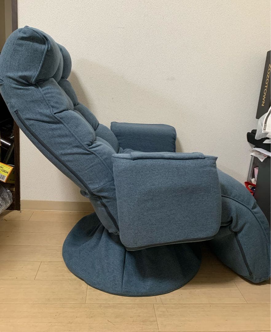 値下げ！【美品】YAMAZEN 肘付き回転座椅子　EIKZ-72AOT-SNV