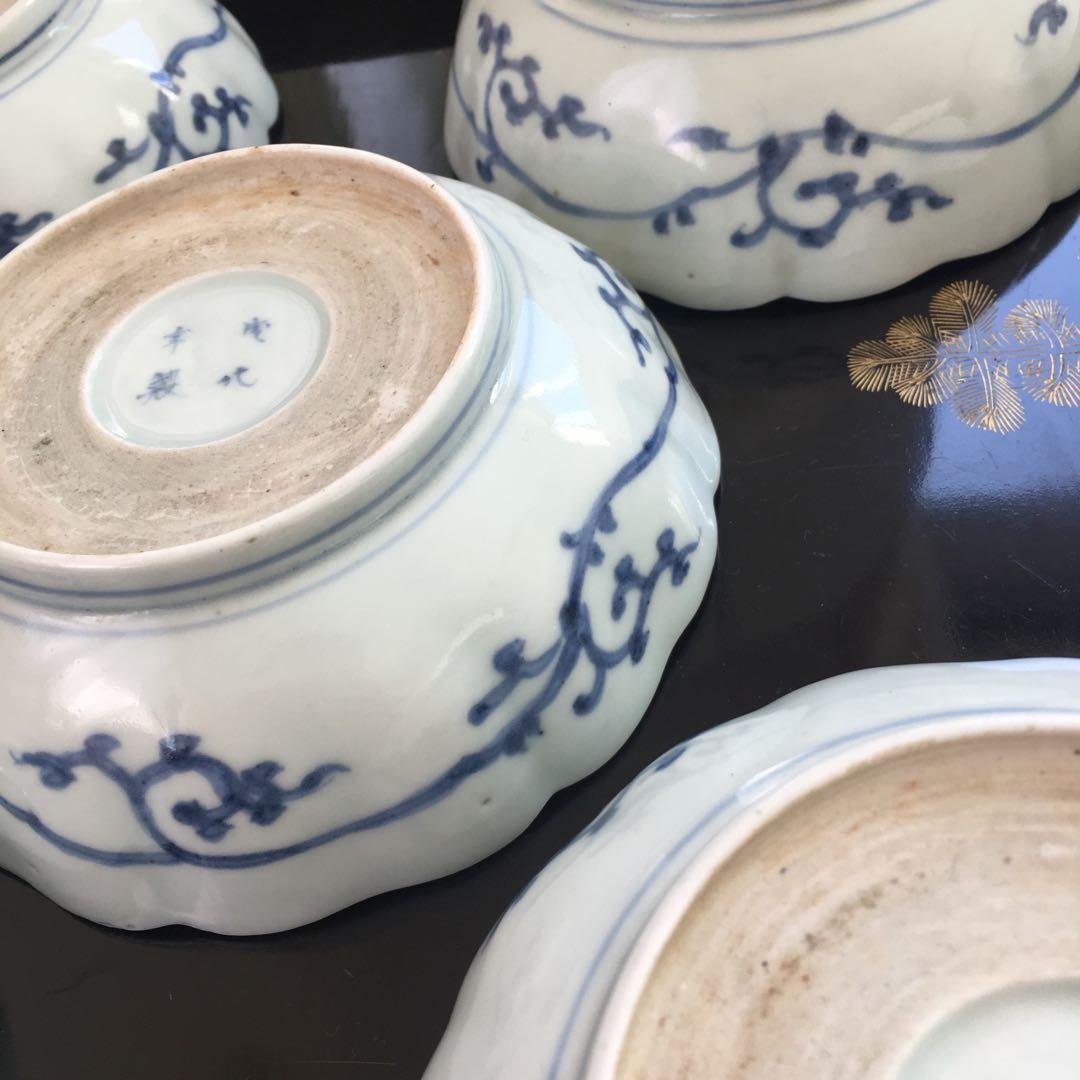 和ちゃん様リクエスト　古伊万里　色絵花唐草　なます皿　成化年製