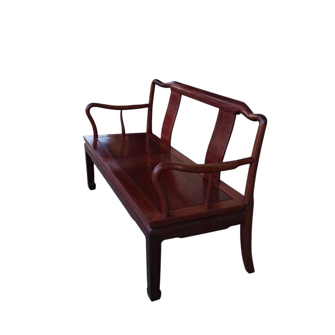 中国美術 唐木 アンティーク ヴィンテージ 唐木椅子　長椅子　昭和レトロ
