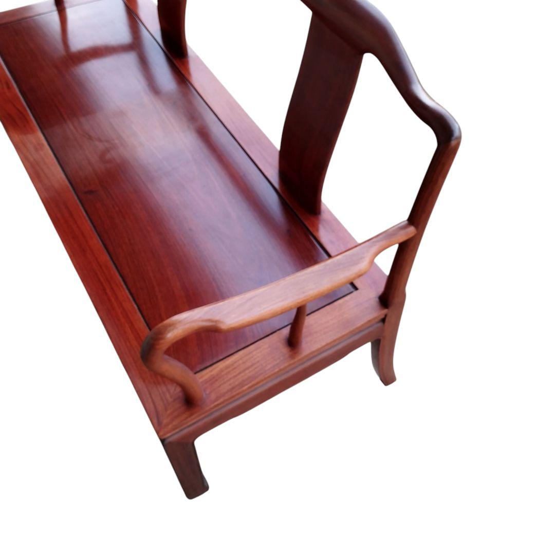 中国美術 唐木 アンティーク ヴィンテージ 唐木椅子　長椅子　昭和レトロ