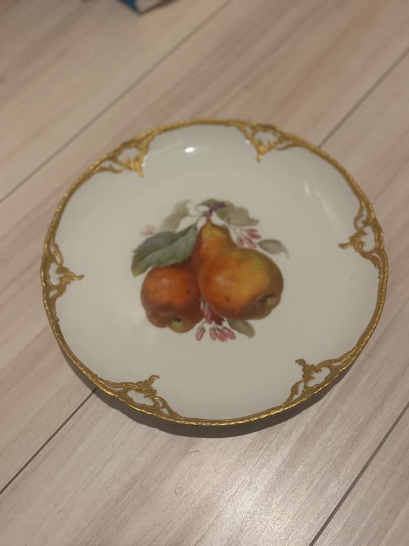 【KPM Berlin】美品 ドイツ 希少 金盛 金彩 飾皿 フルーツ 絵皿