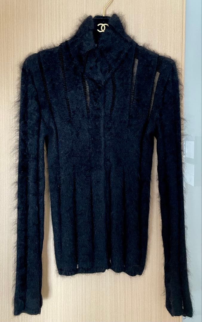 イヴサンローラン リヴゴーシュ 2WAY ニット カーディガン サイズS