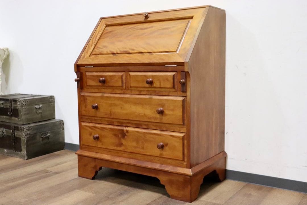 GMHH268○九州民芸家具 ライティングビューロー デスク 学習机 書