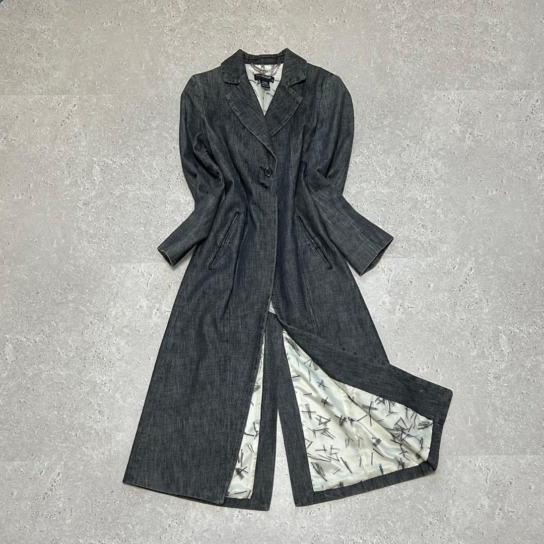 亘Diesel ロングコート デニム テーラード M グレー Y2K