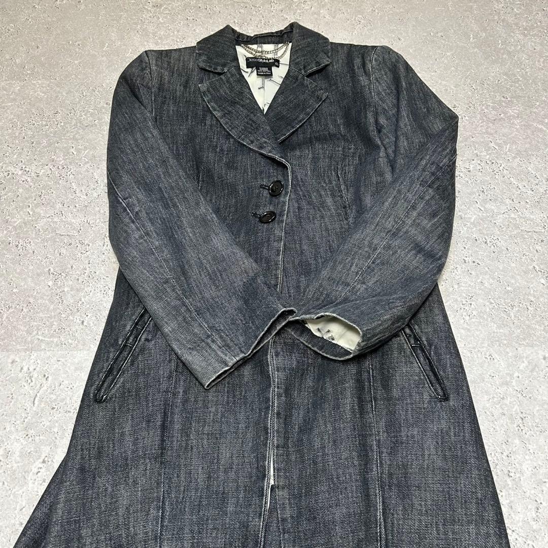 亘Diesel ロングコート デニム テーラード M グレー Y2K