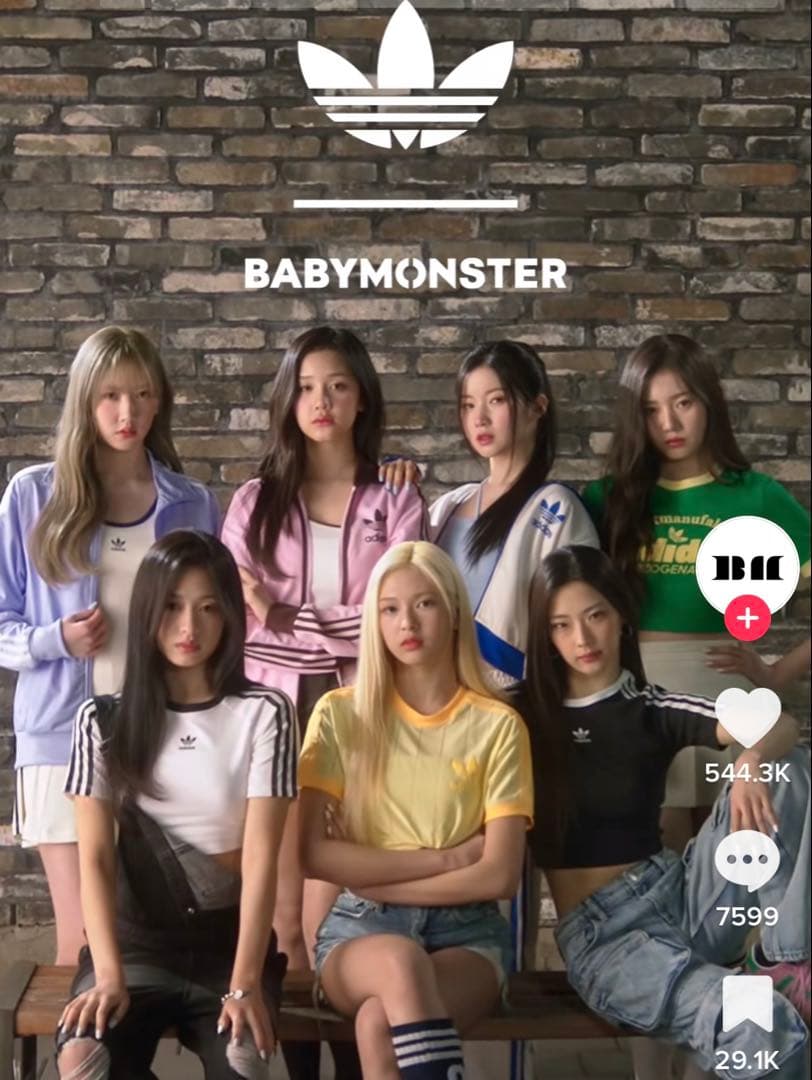 新品L⭐️韓国限定 adidas トラックジャケット 刺繍ロゴ ピンク×ブラウン