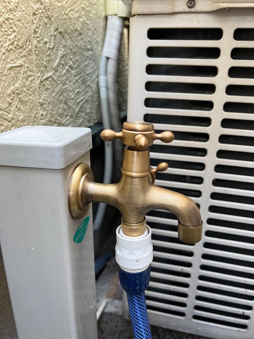 2口タイプ 北欧風レトロデザイン アンティーク調おしゃれ蛇口