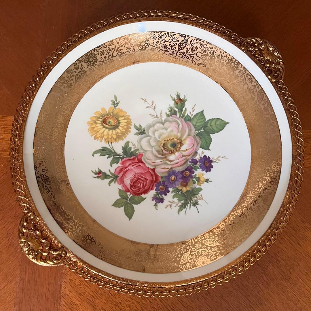 【ドイツビンテージ】ローゼンタール★フラワーブーケ★ラージコンポート