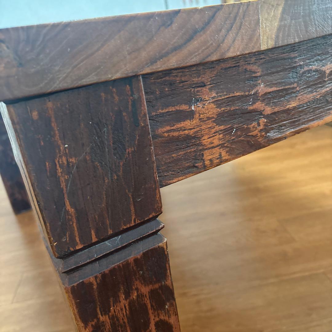 木製　ダイニングテーブル　無垢　150✖︎79 アンティーク　作業台　DＩY