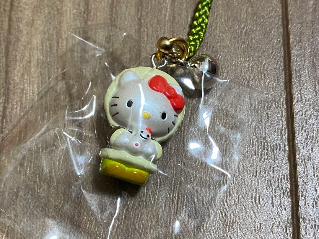 ハローキティ ストラップ 根付 GENYO 2002 雪だるま