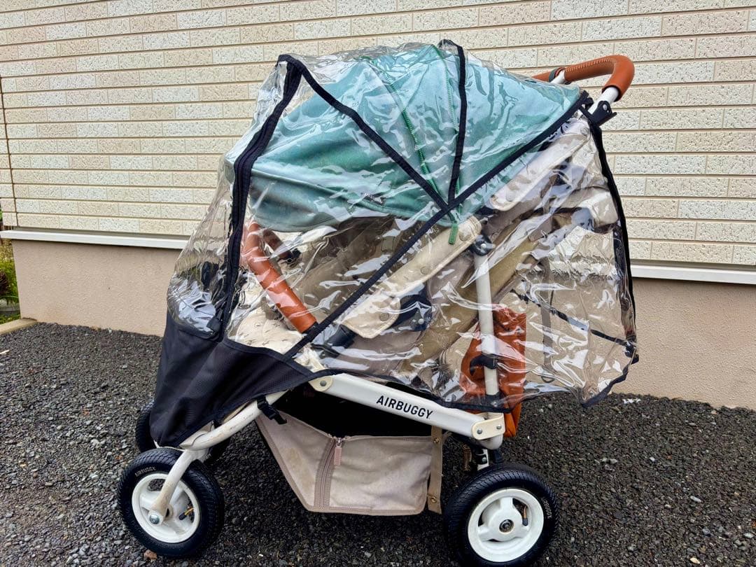 AIRBUGGY COCO DOUBLE EX ダブルベビーカーレインカバー付き