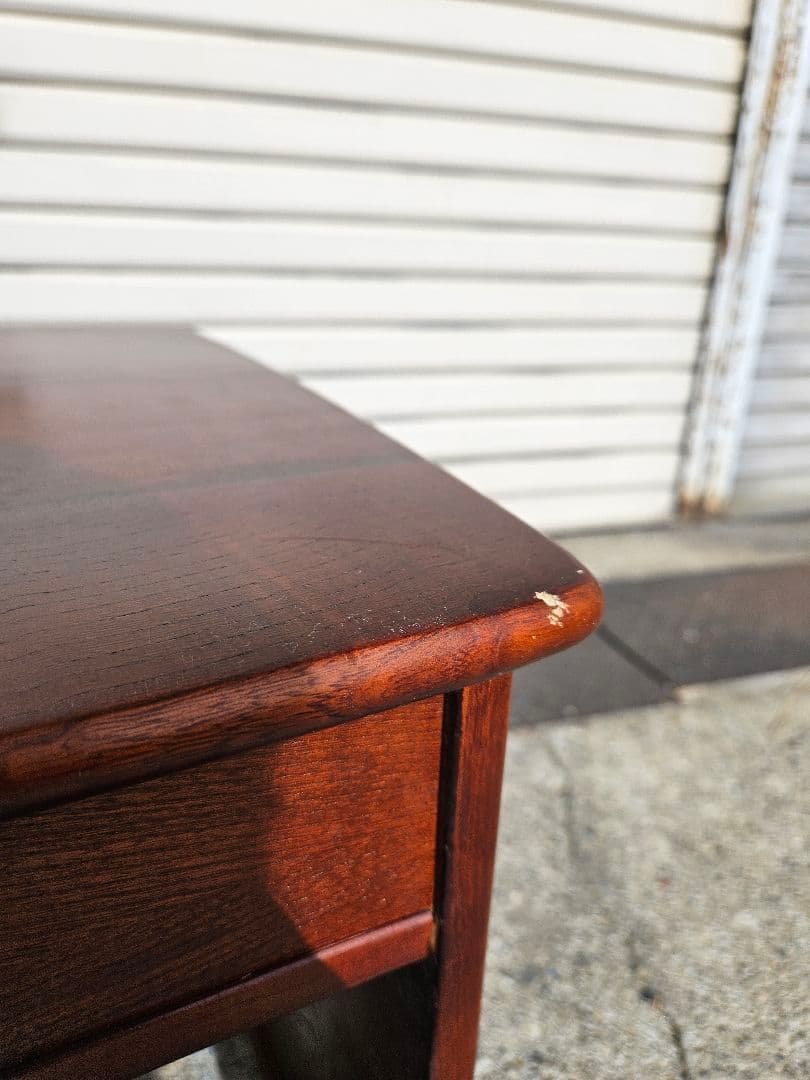 Karimoku 文机 座卓 抽斗付き 天然木製 勉強机 レトロ ヴィンテージ