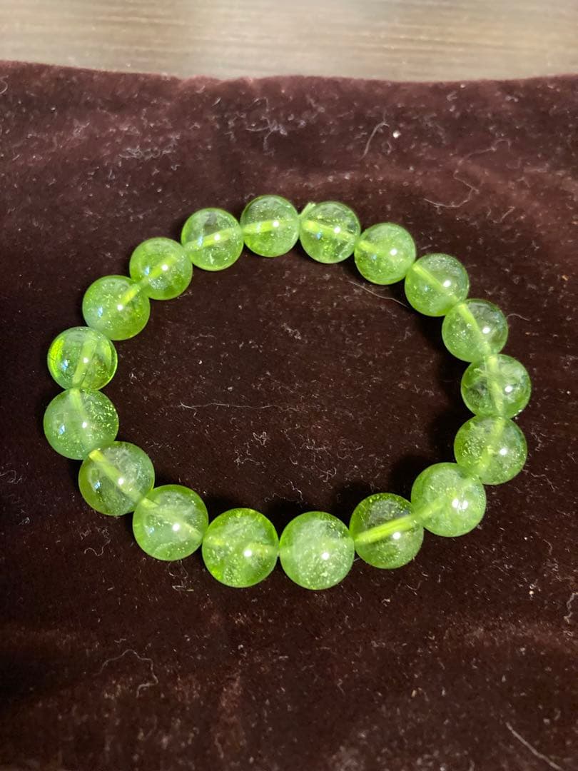 【高透明度】ペリドット ブレスレット 10〜11mm アフガニスタン産