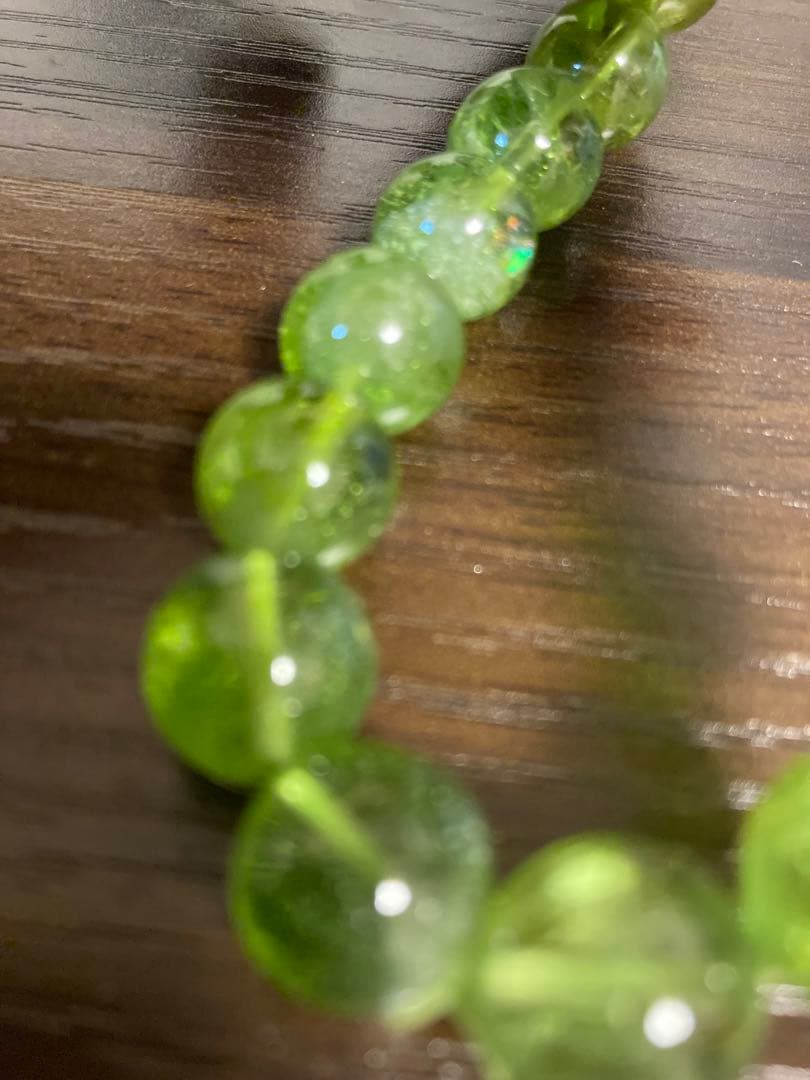 【高透明度】ペリドット ブレスレット 10〜11mm アフガニスタン産