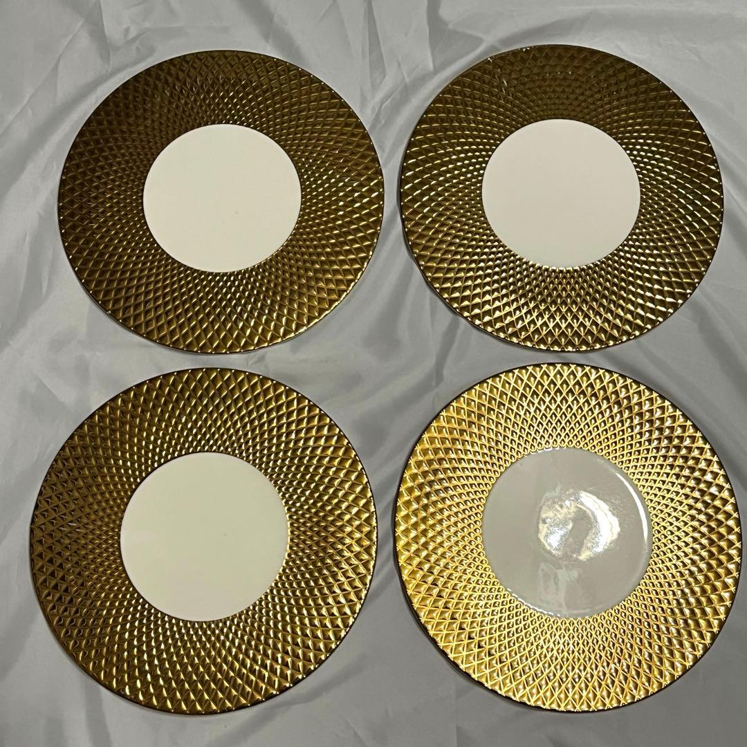 お皿 ルザーン コルレオニス ゴールド ４枚セット プレート 食器