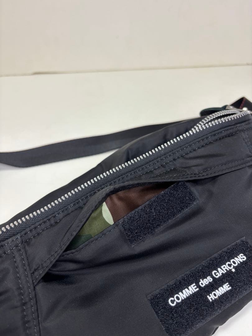 COMME des GARCONS HOMME 中綿入り ウエストポーチ 迷彩柄