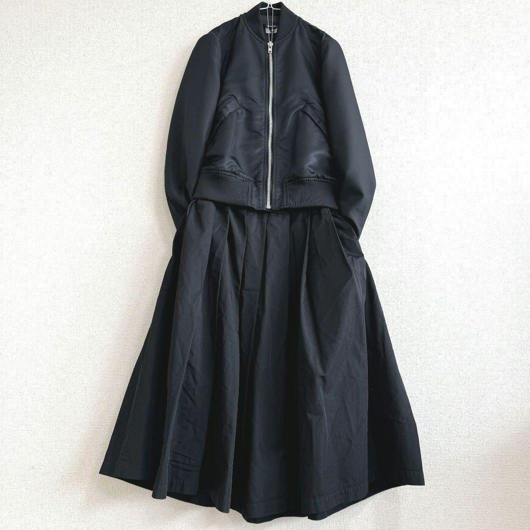 【極美品】ブラックコムデギャルソン MA-1 ドッキング ジャケット M 黒