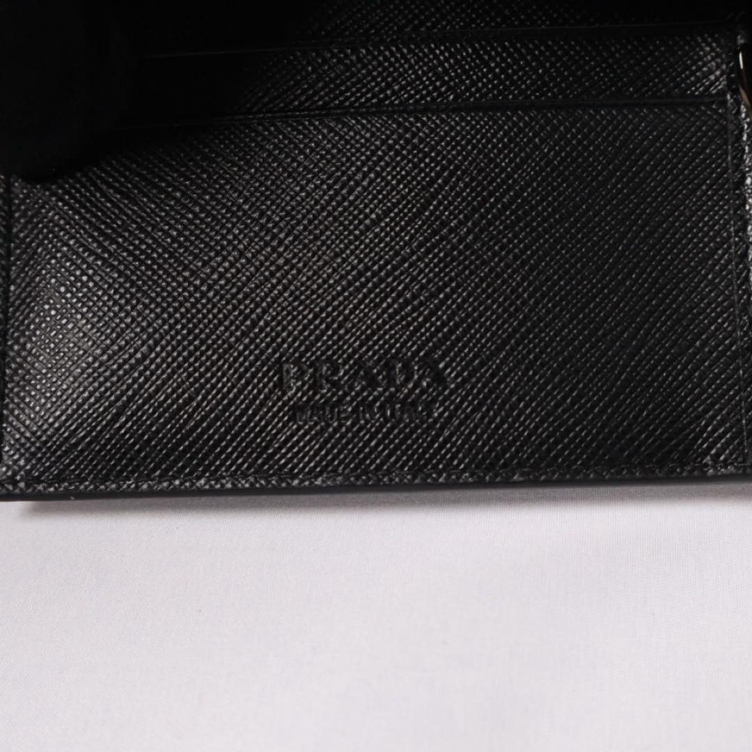 【未使用級】PRADA マネークリップ　カードケース　メタルロゴ　サフィアーノ