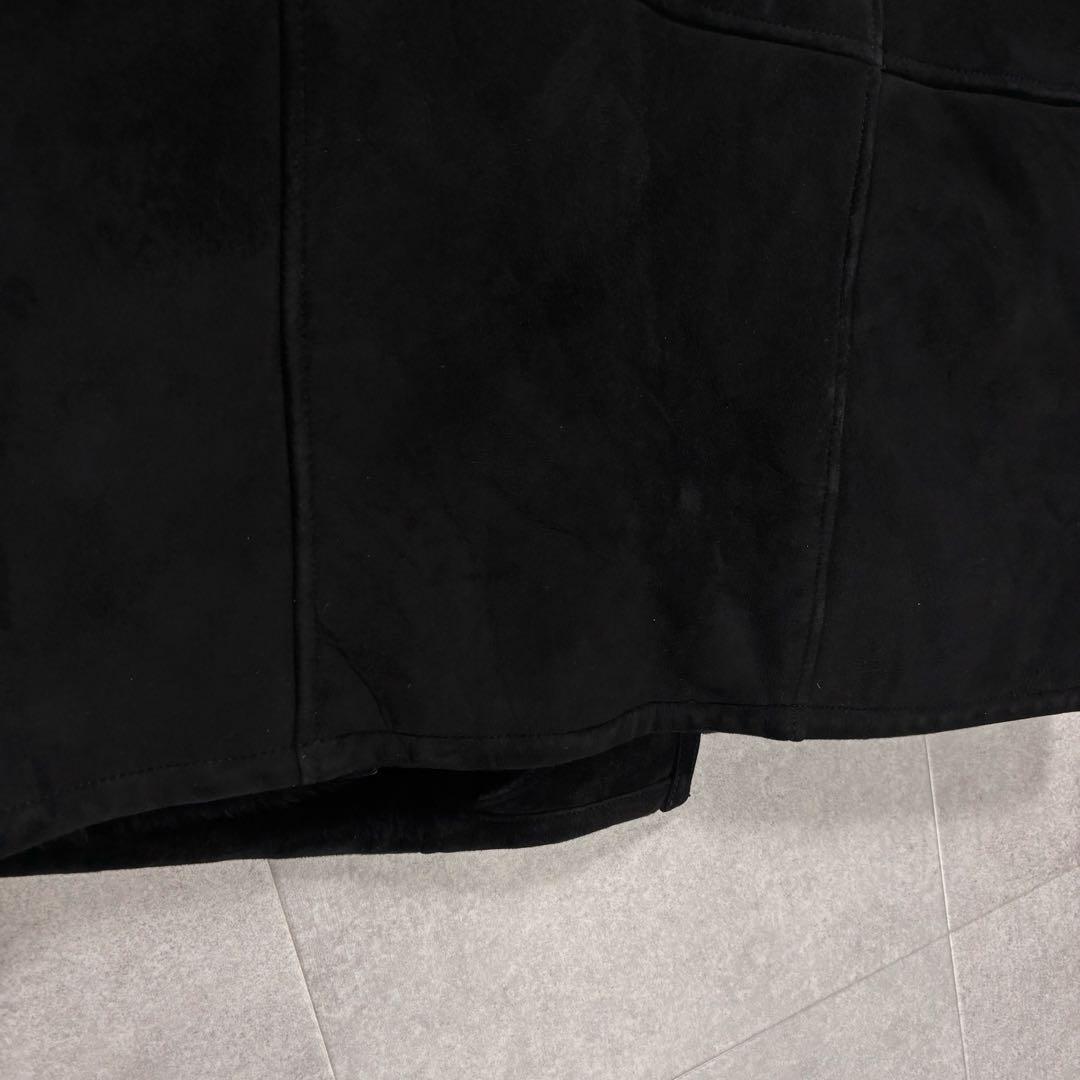 スペイン製 90s vintage 本革 ムートンコート 裏ボア 黒 アメカジ