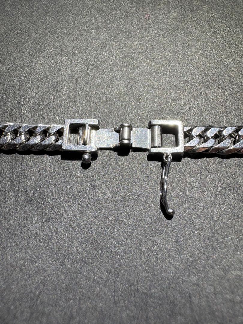 プラチナpt 喜平８５０ネックレス6面カットダブル約50g/54cm 田中貴金属