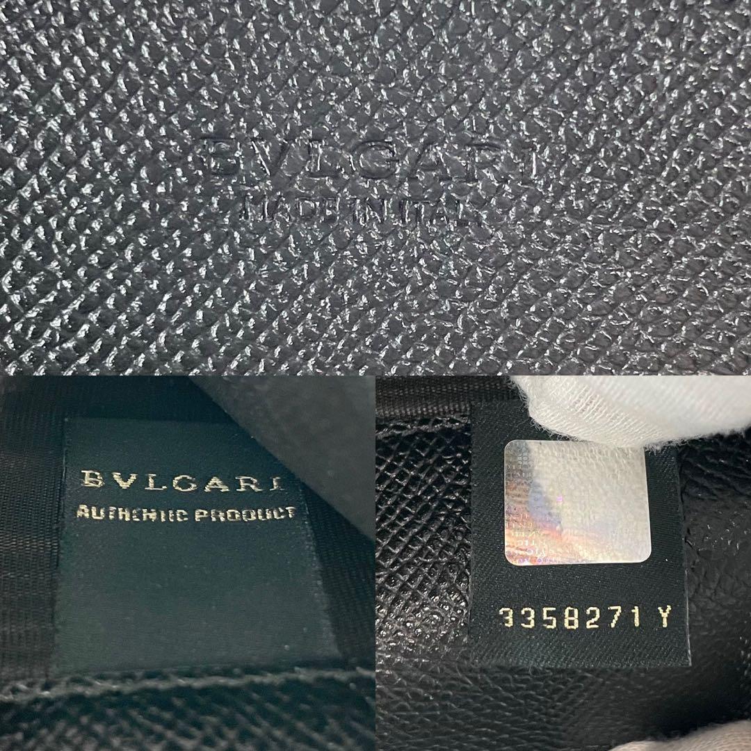 極美品✨ ブルガリ BVLGARI 長財布 クリップ オールブラック レザー