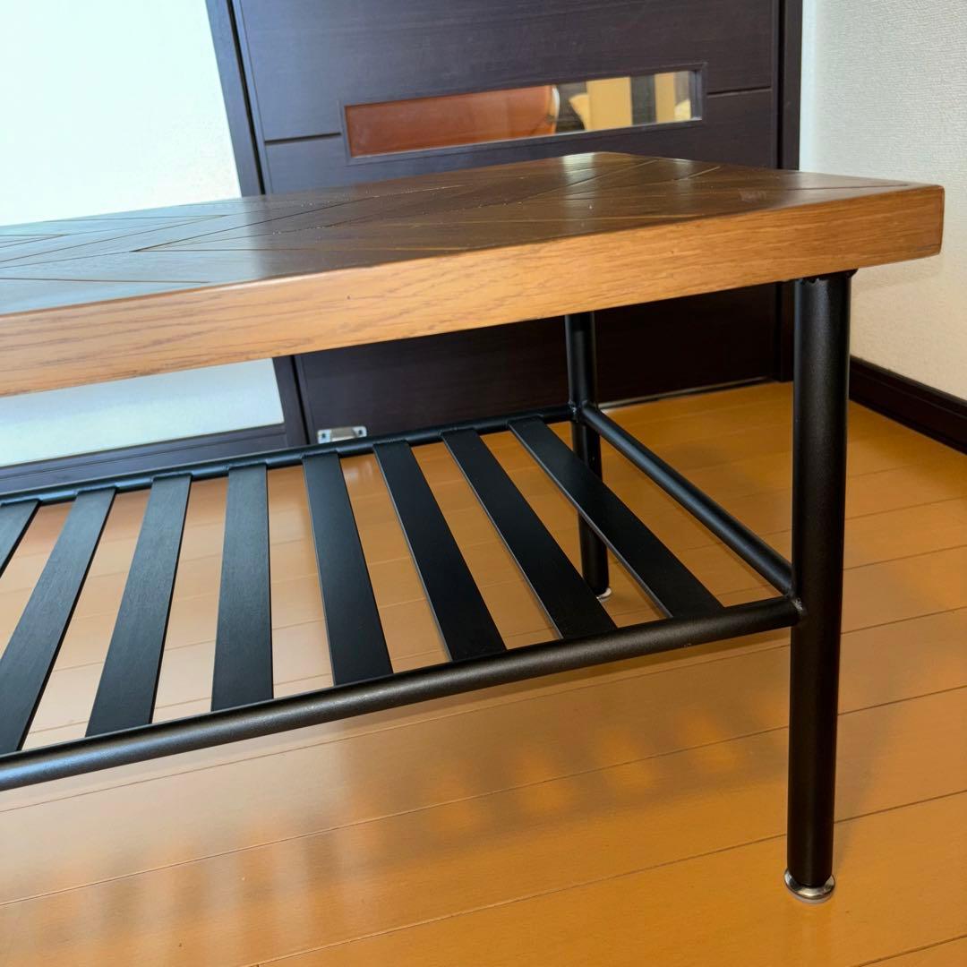 ヘリンボーンデザイン ギネスコーヒーテーブル 幅90cm 関家具