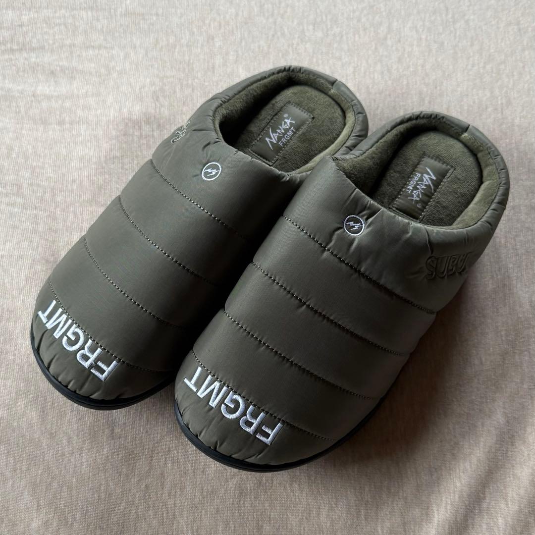 0新品 NANGA FRAGMENT SUBU ウィンター サンダル カーキ