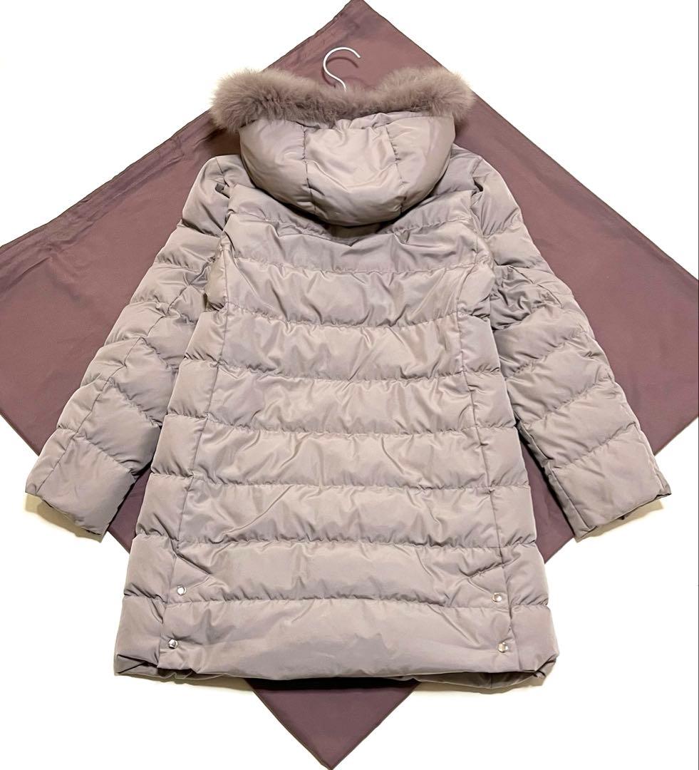 エニィスィス　ダウンコート　フォックスファー　ロングコート　Aライン　美品