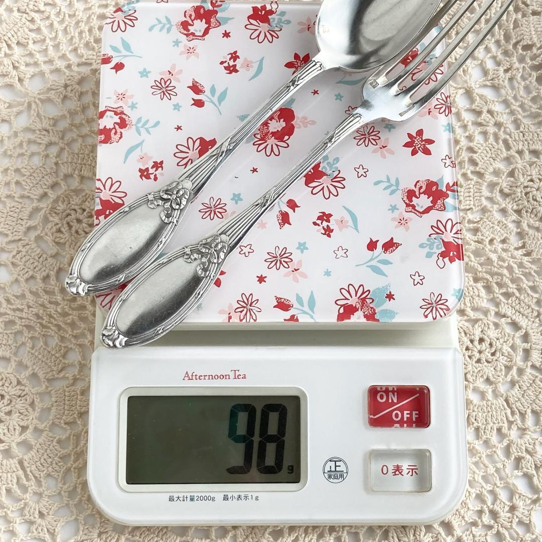 【MiMi】カトラリー２セットフランスアンティーク✨️可愛いリボンモチーフ