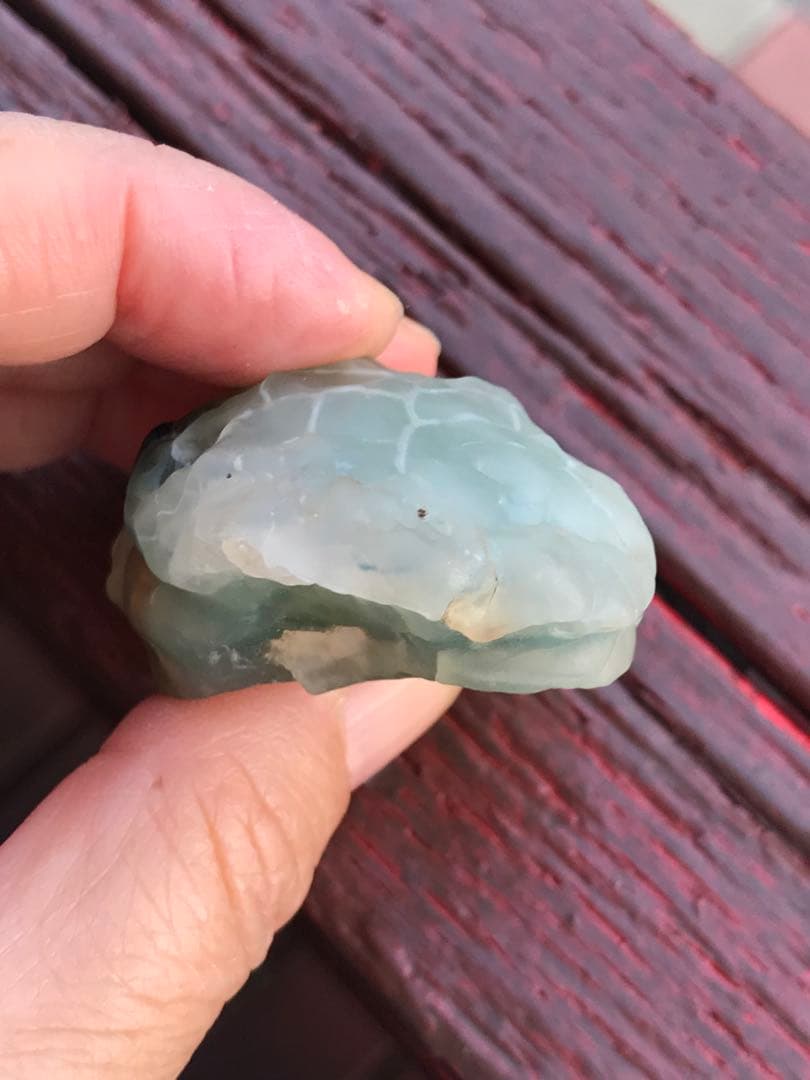 ゴビ石−1416 ゴビ瑪瑙　原石　緑