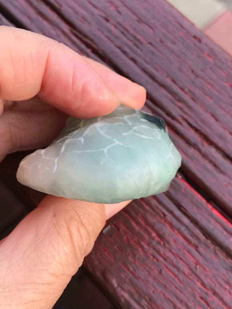 ゴビ石−1416 ゴビ瑪瑙　原石　緑