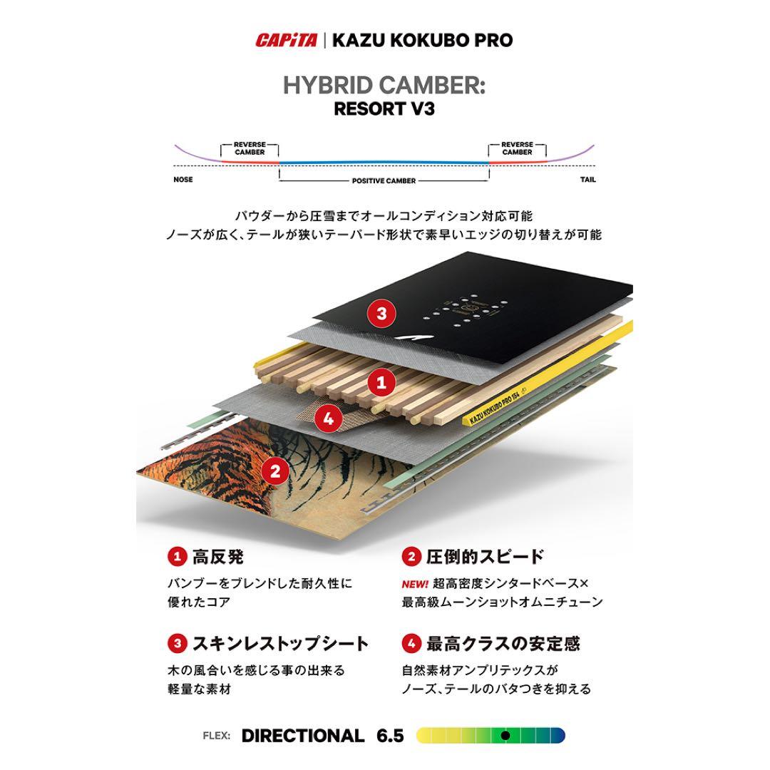 KAZU KOKUBO PRO 157cm 虎 スノーボード