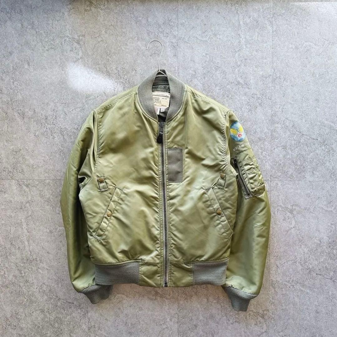 70s USAF 実物 MA-1 フライトジャケット EMAR ZIP 40