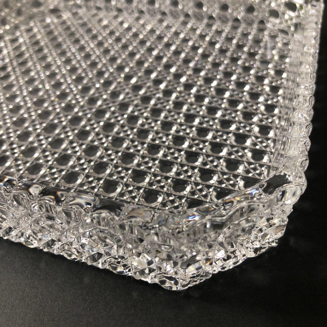 せいら 日本製和硝子　籠目八寸ガラス皿