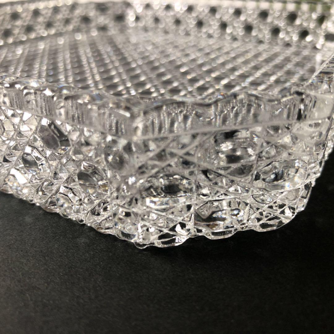 せいら 日本製和硝子　籠目八寸ガラス皿