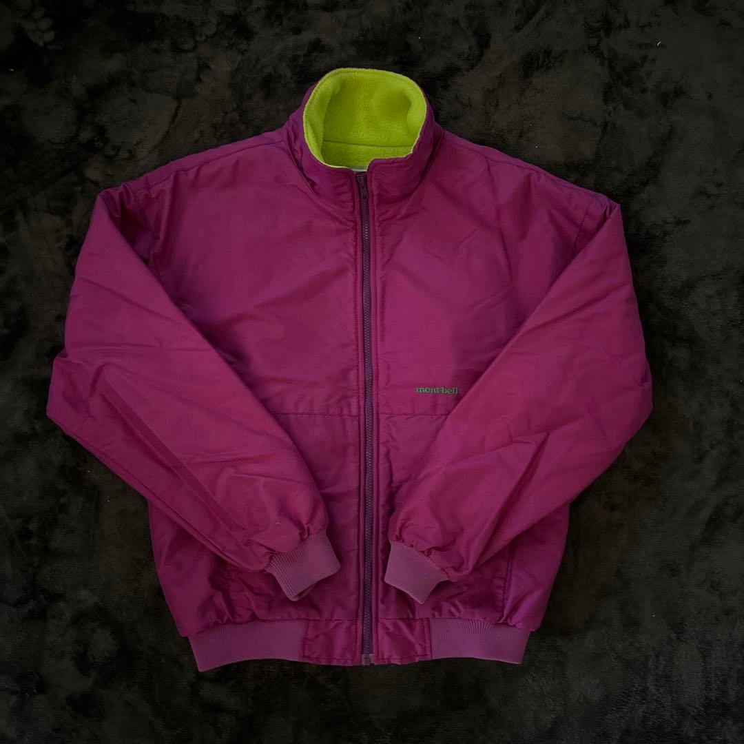 オールド モンベル サイズL ジャケット 80s ヴィンテージ フリース 蛍光
