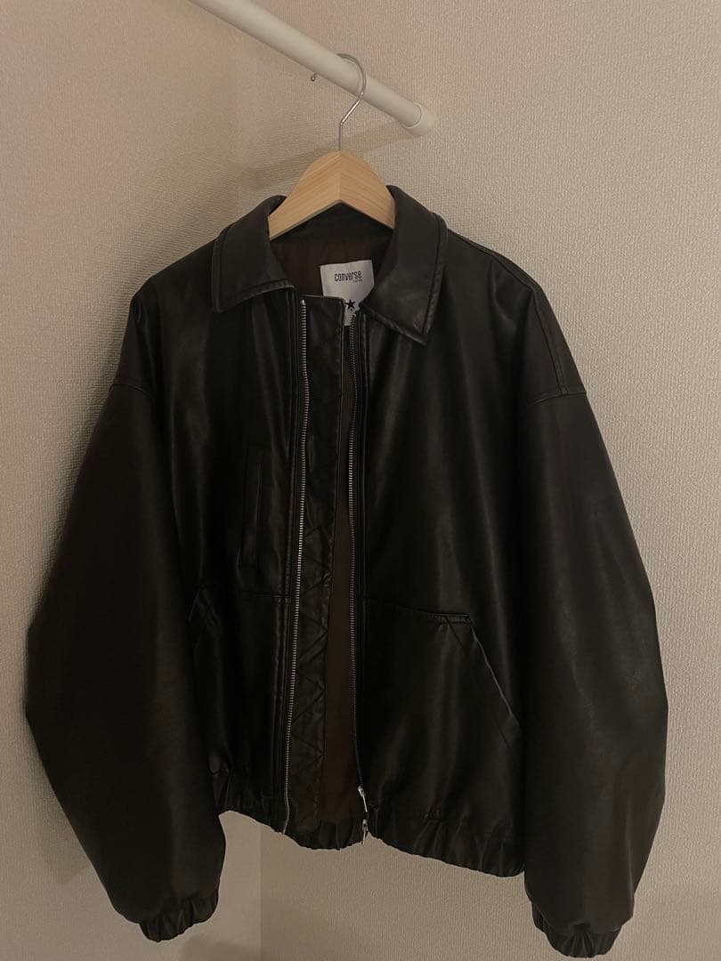 converse tokyo フェイクレザージャケット