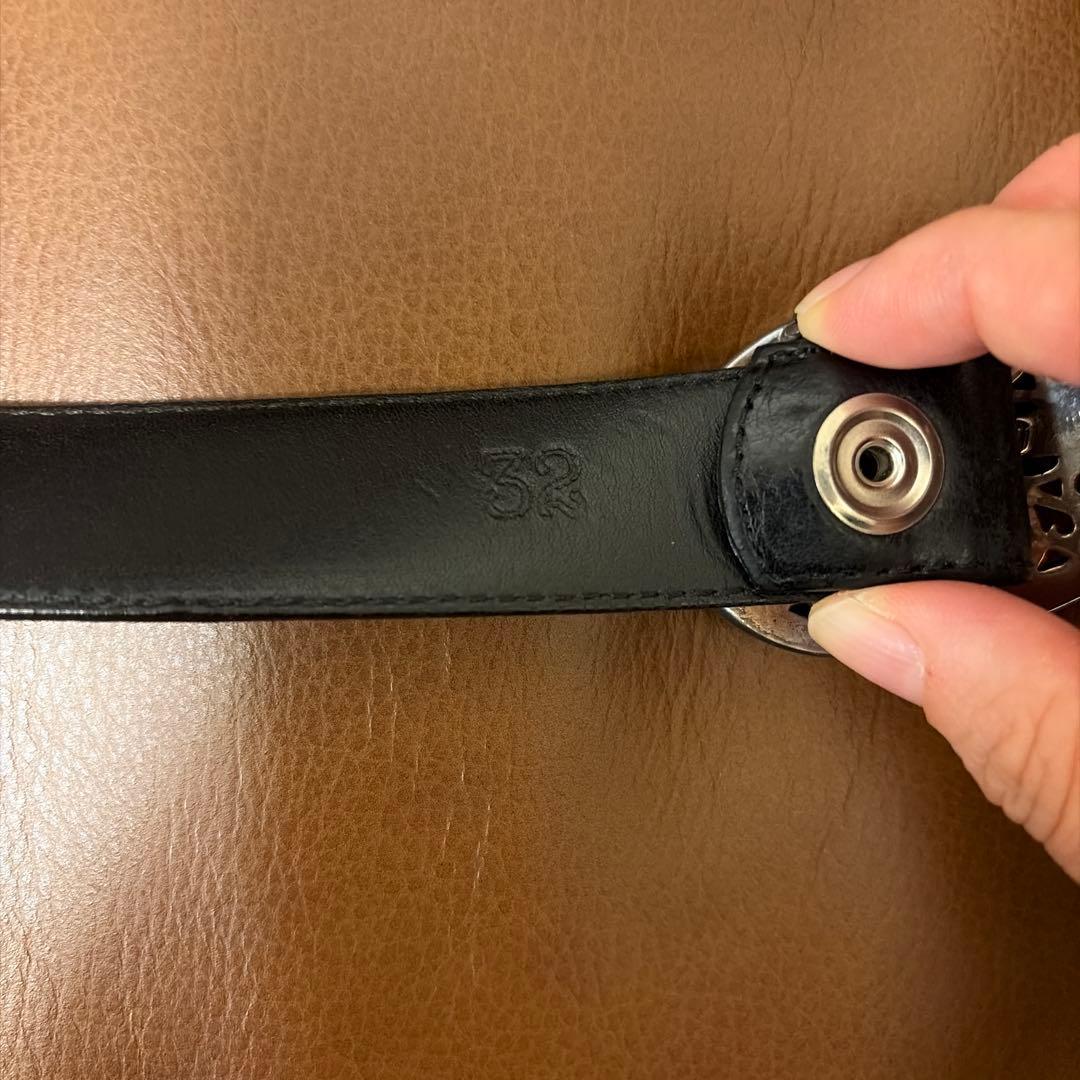 CHROME HEARTS クラシックオーバルクロスバックルベルト 1.0