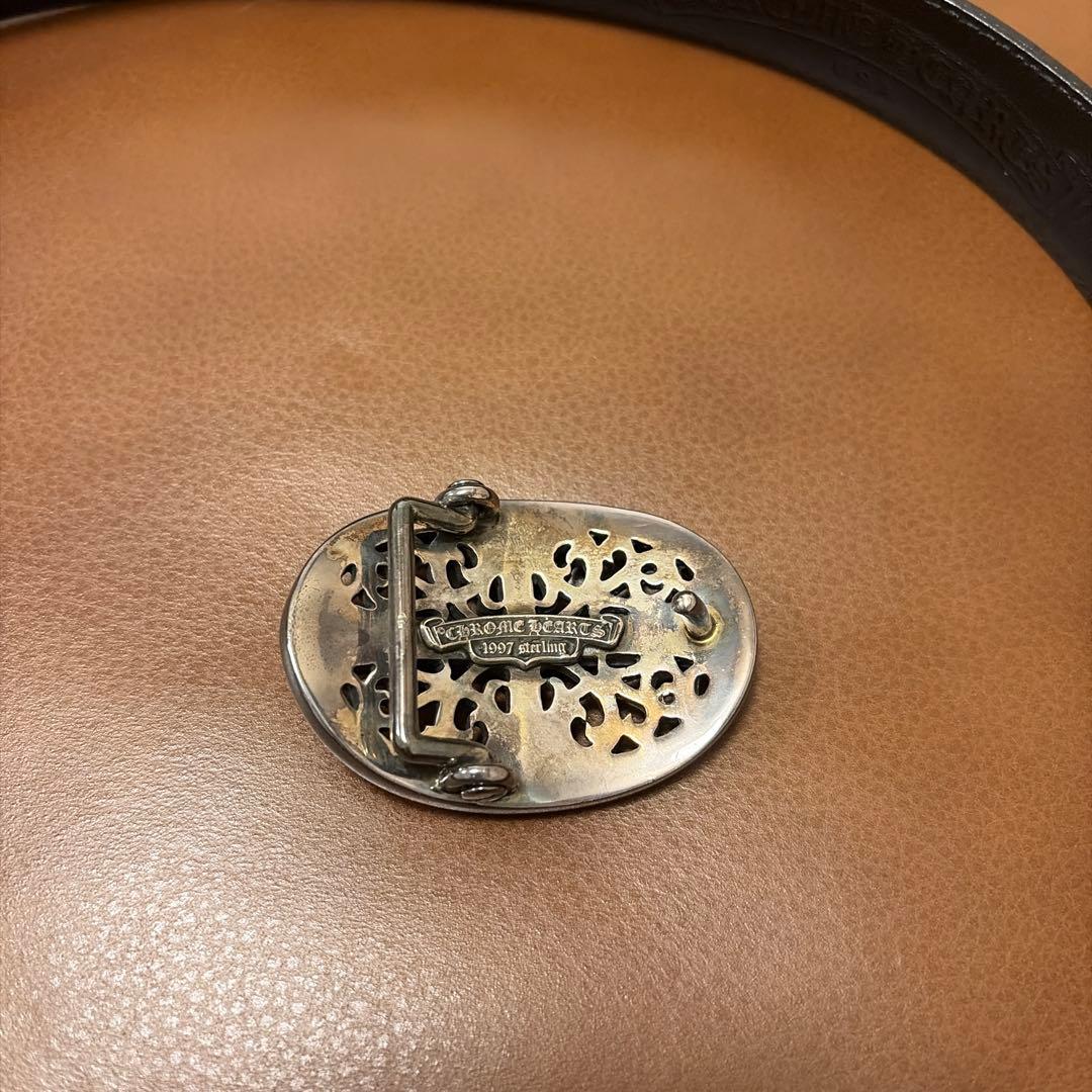 CHROME HEARTS クラシックオーバルクロスバックルベルト 1.0