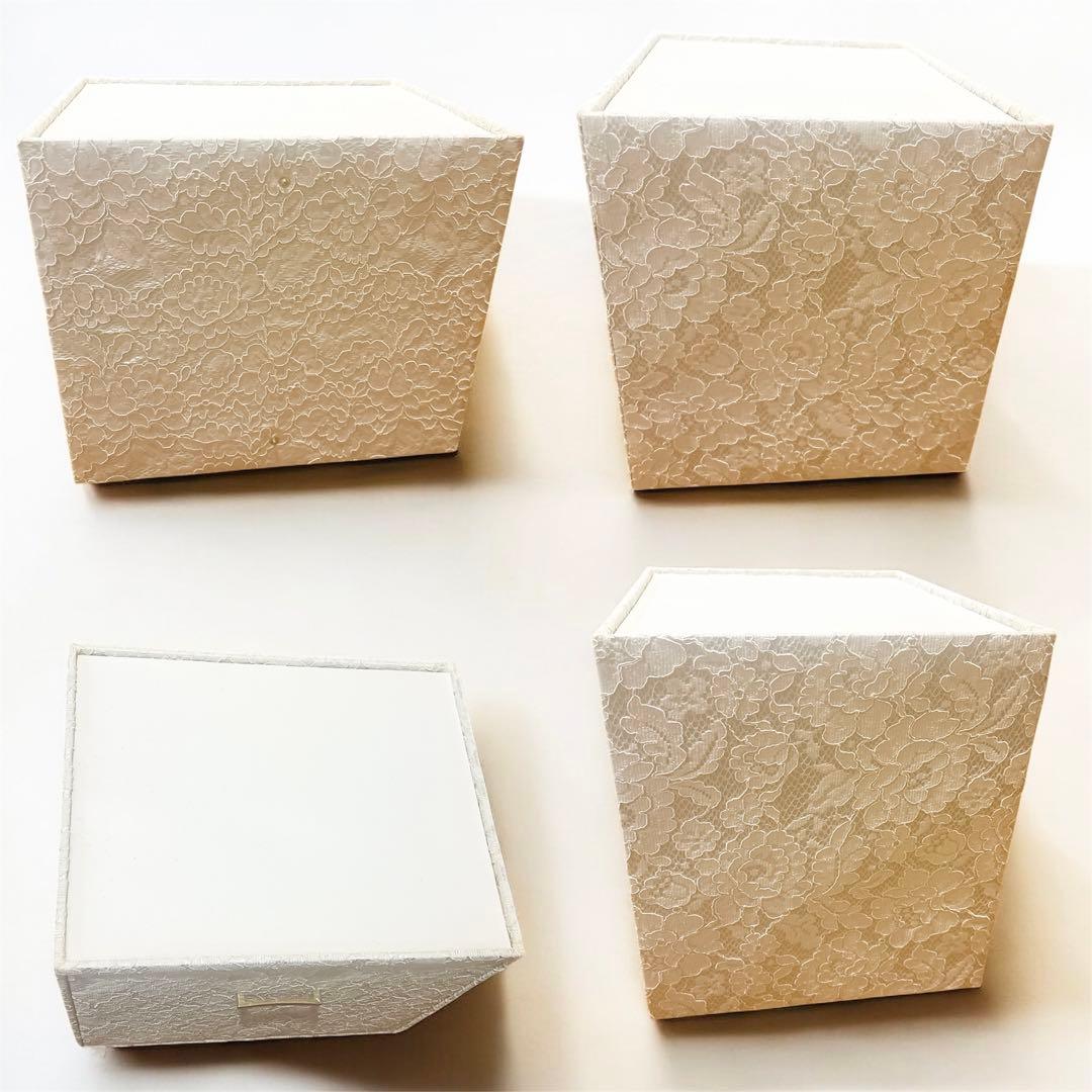 Francfranc フランフラン レース ステーショナリーボックス アイボリー