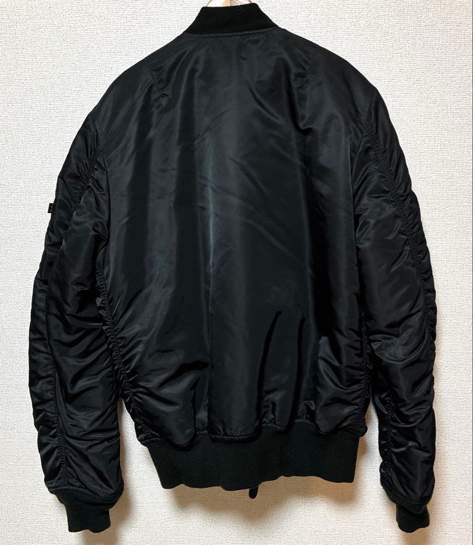 ALPHA アルファ MA-1 フライトジャケット ブラック 黒 XL