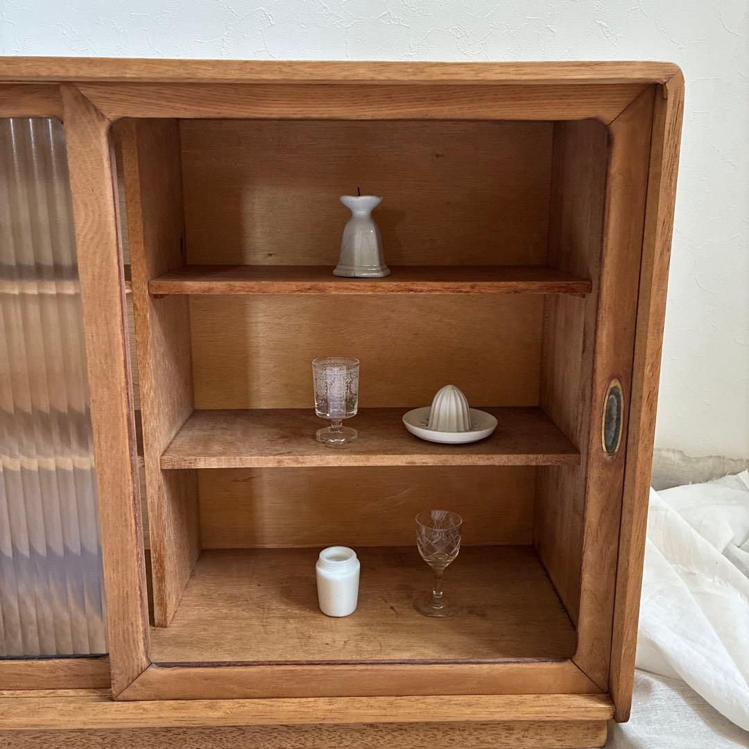 アンティーク　モールガラスケース棚