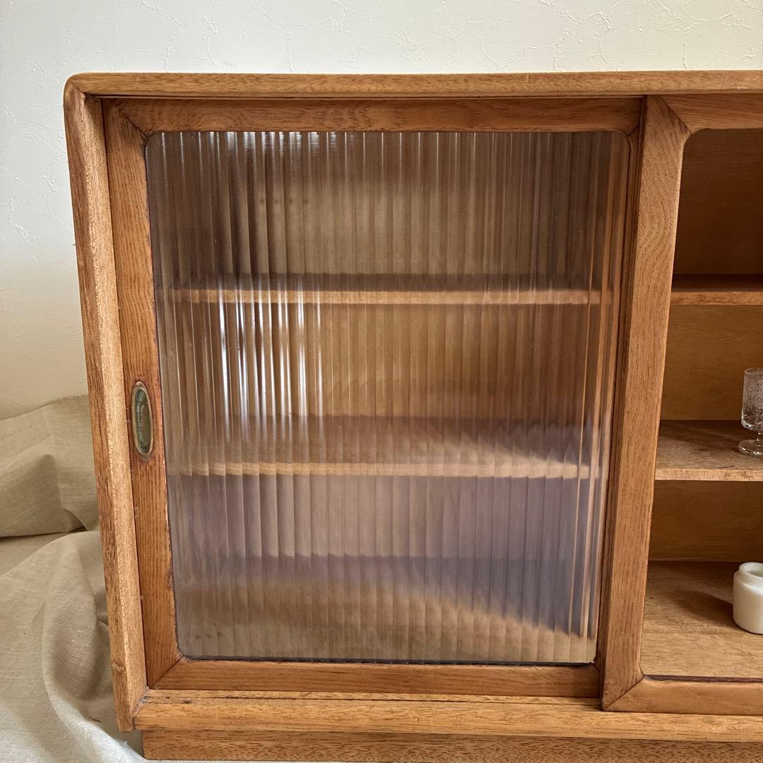 アンティーク　モールガラスケース棚