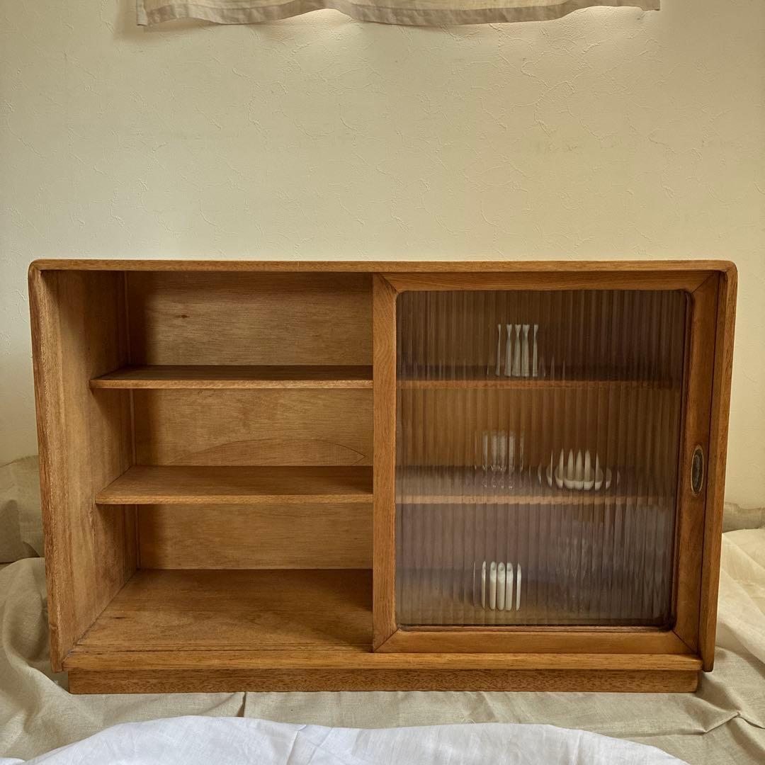 アンティーク　モールガラスケース棚